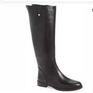 Charles david black leather riding boots